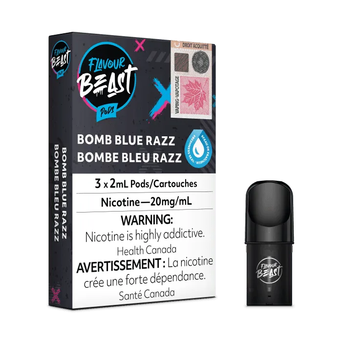 Buy Flavour Beast Bomb Blue Razz Pod Vancover