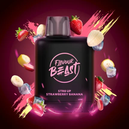 Flavour Beast Boost G2 Level X Pod -Packin STR8 Up Strawberry Banana.