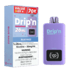 drip'n 26ml value size 70k puffs disposable vape - Blue Razz