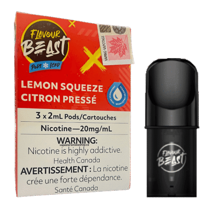 Flavour Beast Pod - Lemon Squeeze Iced (3*2ML Pods) | Buy Online Canada