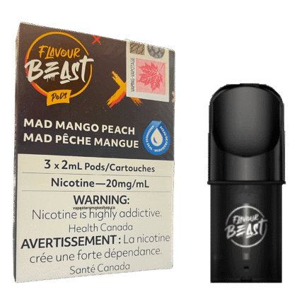 Flavour Beast Pod - Mad Mango Peach (3*2ML Pods) | Buy Online Canada