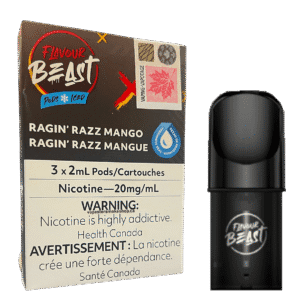 Flavour Beast Pod - Ragin Razz Mango Iced (3*2ML Pods)