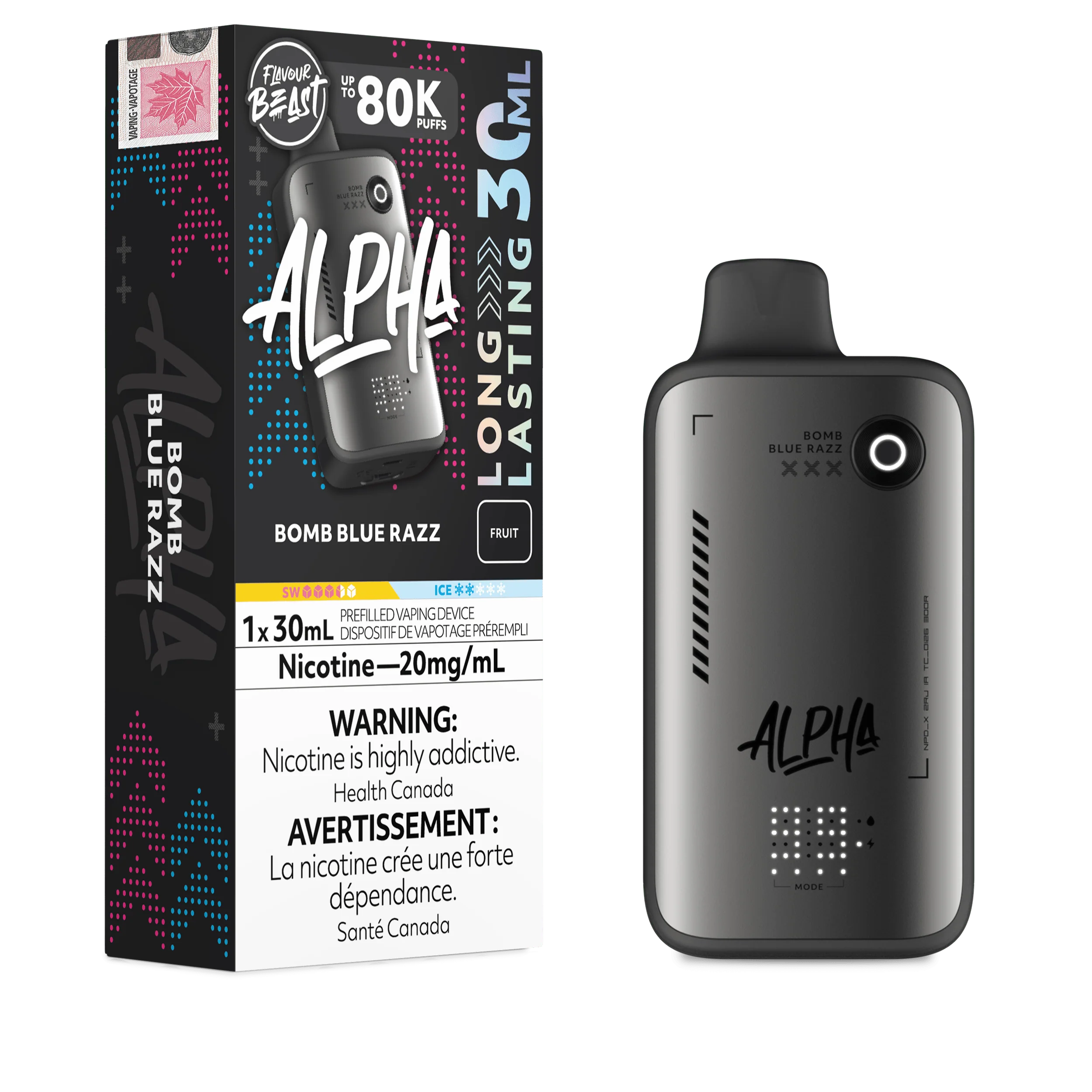 Flavour Beast Alpha 80K - Bomb Blue Razz Flavour Beast Alpha 80K Disposable Vape - Bomb Blue Razz